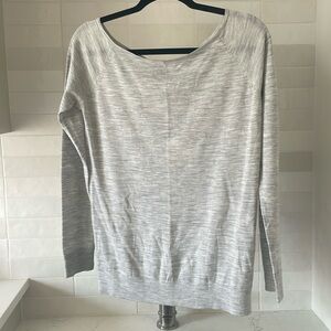 Theory Lightweight Heather Grey Sweater